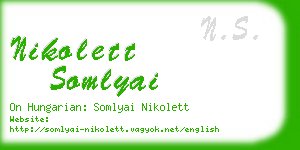 nikolett somlyai business card